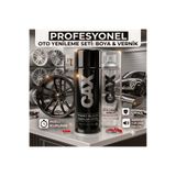 caxcolors CAX Colors Profesyonel Oto Yenileme Seti - Piano black metal Sprey Boya (400 ml) + Oto Vernik Spreyi (400 ml) - Hızlı Kuruyan Jant ve Kaporta Boyası