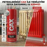 CAXCOLORS Cax Isıya Dayanıklı Kalorifer Petek Sprey Boyası 400 ml Sararma Yapmaz - [parlak Beyaz] - KIRMIZI