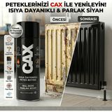CAXCOLORS Cax Isıya Dayanıklı Kalorifer Petek Sprey Boyası 400 ml Sararma Yapmaz - [parlak Beyaz] - PARLAK SİYAH