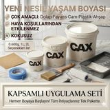 CAXCOLORS Cax Kokusuz Çok Amaçlı Yeni Nesil Yaşam Boyası - Dolap Fayans Mobilya Geri Dönüşüm Boya Seti (0.600G / 1l / 2l) - KIRIK BEYAZ - 0,6 L