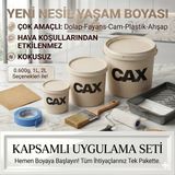 CAXCOLORS Cax Kokusuz Çok Amaçlı Yeni Nesil Yaşam Boyası - Dolap Fayans Mobilya Geri Dönüşüm Boya Seti (0.600G / 1l / 2l) - KUM BEYAZI - 0,6 L