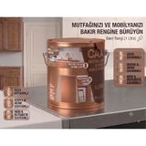 CAXCOLORS Cax Mutfak Dolabı ve Panel Kapı Boyası 1 Lt - Isıya Neme Dayanıklı Ahşap Boyası - Bakır