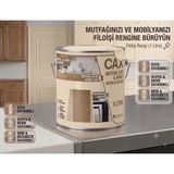 CAXCOLORS Cax Mutfak Dolabı ve Panel Kapı Boyası 1 Lt - Isıya Neme Dayanıklı Ahşap Boyası - Fildişi