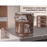 CAXCOLORS Cax Mutfak Dolabı ve Panel Kapı Boyası 1 Lt - Isıya Neme Dayanıklı Ahşap Boyası - Kahverengi