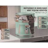 CAXCOLORS Cax Mutfak Dolabı ve Panel Kapı Boyası 1 Lt - Isıya Neme Dayanıklı Ahşap Boyası - Mint Yeşili