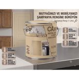 CAXCOLORS Cax Mutfak Dolabı ve Panel Kapı Boyası 1 Lt - Isıya Neme Dayanıklı Ahşap Boyası - Şampanya
