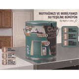 CAXCOLORS Cax Mutfak Dolabı ve Panel Kapı Boyası 1 Lt - Isıya Neme Dayanıklı Ahşap Boyası - Su Yeşili