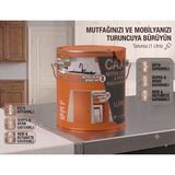 CAXCOLORS Cax Mutfak Dolabı ve Panel Kapı Boyası 1 Lt - Isıya Neme Dayanıklı Ahşap Boyası - Turuncu