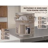 CAXCOLORS Cax Mutfak Dolabı ve Panel Kapı Boyası 1 Lt - Isıya Neme Dayanıklı Ahşap Boyası - Vizon