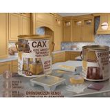 CAXCOLORS Cax Özel Amaçlı Dayanıklı Yüzey Boyası ve Şeffaf Sıvı Cam Vernik Seti + Uygulama Seti - Altın (Gold)