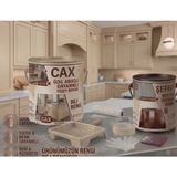 CAXCOLORS Cax Özel Amaçlı Dayanıklı Yüzey Boyası ve Şeffaf Sıvı Cam Vernik Seti + Uygulama Seti - Bej