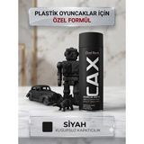 CAXCOLORS Cax Plastik Oyuncaklar Için Özel Akrilik Sprey Boya Kusursuz Kapatıcılık 400 ml - Mat Siyah