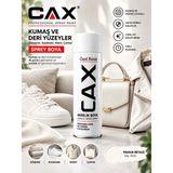 CAXCOLORS Cax Profesyonel Kumaş ve Deri Yüzeyler Için Sprey Boya - Koltuk Ayakkabı Mont Çanta Yenileme Boyası - Pamuk Beyazı - RAL 9010