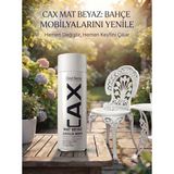 CAXCOLORS Cax Rengi Akrilik Sprey Boya 400ML - Ahşap Bahçe Mobilyası ve Hobi Boyası - Mat Beyaz