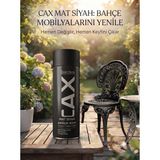 CAXCOLORS Cax Rengi Akrilik Sprey Boya 400ML - Ahşap Bahçe Mobilyası ve Hobi Boyası - Mat Siyah