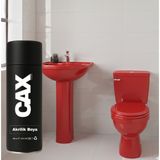 CAXCOLORS Cax Sprey Boya - Parlak Beyaz Lavabo Fayans ve Klozet Boyası - 400ML Suya Dayanıklı Akrilik Boya - Kırmızı