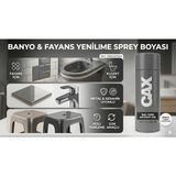 CAXCOLORS Cax Vernikli Suya Dayanıklı Banyo Fayans Klozet Yenileme Sprey Boyası 400 ml + Maskeleme Bandı Hediyeli - antrasit gri