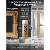 CAXCOLORS Çerçeve ve Ayna Yenileme Boyası - Mat Akrilik Sprey Boya, Zımparasız Kolay Uygulama - Açık ahşap