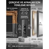 CAXCOLORS Çerçeve ve Ayna Yenileme Boyası - Mat Akrilik Sprey Boya, Zımparasız Kolay Uygulama - Beton gri