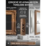 CAXCOLORS Çerçeve ve Ayna Yenileme Boyası - Mat Akrilik Sprey Boya, Zımparasız Kolay Uygulama - Bronz