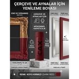CAXCOLORS Çerçeve ve Ayna Yenileme Boyası - Mat Akrilik Sprey Boya, Zımparasız Kolay Uygulama - Koyu kırmızı