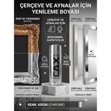 CAXCOLORS Çerçeve ve Ayna Yenileme Boyası - Mat Akrilik Sprey Boya, Zımparasız Kolay Uygulama - Krom
