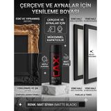 CAXCOLORS Çerçeve ve Ayna Yenileme Boyası - Mat Akrilik Sprey Boya, Zımparasız Kolay Uygulama - Mat siyah