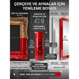 CAXCOLORS Çerçeve ve Ayna Yenileme Boyası - Mat Akrilik Sprey Boya, Zımparasız Kolay Uygulama - Parlak kırmızı