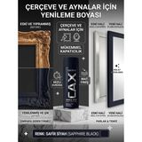 CAXCOLORS Çerçeve ve Ayna Yenileme Boyası - Mat Akrilik Sprey Boya, Zımparasız Kolay Uygulama - Safir siyah