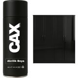 CAXCOLORS Demir&ahşap&plastik Dolap Boyası Özel Yapım Akrilik Sprey Boya 400 ml - PARLAK SİYAH