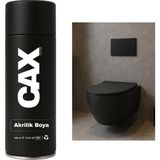 CAXCOLORS Duşakabin-Lavabo-Fayans-Klozet Spreyi Suya Dayanıklı Sprey Boya 400 ml - MAT SİYAH