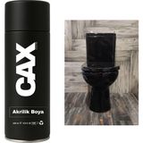 CAXCOLORS Duşakabin-Lavabo-Fayans-Klozet Spreyi Suya Dayanıklı Sprey Boya 400 ml - PARLAK SİYAH