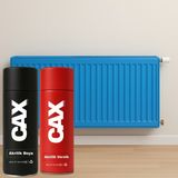 CAXCOLORS Isıya Dayanıklı Petek Sprey Boya + Boya Koruma ve Parlaklık Verniği 400 ml ( Kalorifer - Radyatör ) - AÇIK MAVİ
