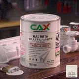CAXCOLORS Isıya ve Sıvıya Dayanıklı Koruyucu Boya - 1 Litre - Yüksek Performanslı Yüzey Kaplama - 9016