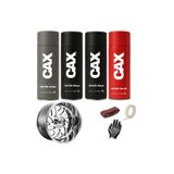 caxcolors KROM EFEKT ARABA JANT SPREY AKRİLİK ÖZEL YAPIM SPREY BOYA SETİ 400 ML BANT-ZIMPARA-ELDİVEN