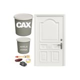 caxcolors METAL-ÇELİK-DÖKÜM VERNİKLİ KAPI AKRİLİK BOYA SETİ 1 LİTRE+500ML AKRİLİK KORUMA VE PARLAKLIK VERNİĞİ
