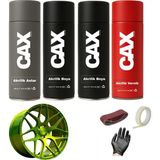 CAXCOLORS Metalik Sarı Araba Jant Sprey Akrilik Özel Yapım Sprey Boya Seti 400 ml Bant-Zımpara-Eldiven - METALİK SARI
