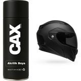 CAXCOLORS Motorsiklet Kask Saf Akrilik Sprey Boyası 400 ml - MAT SİYAH