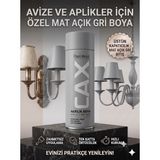 CAXCOLORS Sprey Boya Avize Aplik Metal Ahşap Boyası 400ML - Yüksek Kapatıcı Hızlı Kuruyan Akrilik - Açık gri