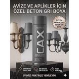CAXCOLORS Sprey Boya Avize Aplik Metal Ahşap Boyası 400ML - Yüksek Kapatıcı Hızlı Kuruyan Akrilik - Beton gri