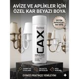 CAXCOLORS Sprey Boya Avize Aplik Metal Ahşap Boyası 400ML - Yüksek Kapatıcı Hızlı Kuruyan Akrilik - Kar beyazı