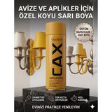 CAXCOLORS Sprey Boya Avize Aplik Metal Ahşap Boyası 400ML - Yüksek Kapatıcı Hızlı Kuruyan Akrilik - Koyu sarı