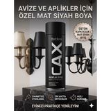 CAXCOLORS Sprey Boya Avize Aplik Metal Ahşap Boyası 400ML - Yüksek Kapatıcı Hızlı Kuruyan Akrilik - Mat siyah