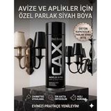 CAXCOLORS Sprey Boya Avize Aplik Metal Ahşap Boyası 400ML - Yüksek Kapatıcı Hızlı Kuruyan Akrilik - Parlak siyah