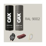 CAXCOLORS Sprey+Astar Premium Özel Yapım Akrilik Sprey Boya Seti 400 ml (Araba-Metal-Plastik-Ahşap) - GRİ RAL-9002