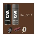 CAXCOLORS Sprey+Astar Premium Özel Yapım Akrilik Sprey Boya Seti 400 ml (Araba-Metal-Plastik-Ahşap) - KAHVERENGİ RAL-8011