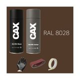 CAXCOLORS Sprey+Astar Premium Özel Yapım Akrilik Sprey Boya Seti 400 ml (Araba-Metal-Plastik-Ahşap) - KAHVERENGİ RAL-8028