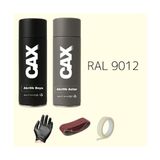 CAXCOLORS Sprey+Astar Premium Özel Yapım Akrilik Sprey Boya Seti 400 ml (Araba-Metal-Plastik-Ahşap) - KREM BEYAZ RAL-9012