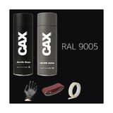 CAXCOLORS Sprey+Astar Premium Özel Yapım Akrilik Sprey Boya Seti 400 ml (Araba-Metal-Plastik-Ahşap) - PARLAK SİYAH RAL-9005