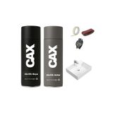 caxcolors SUYA DAYANIKLI PARLAK BEYAZ LAVABO-FAYANS-EVYE SPREY BOYASI 400 ML + KILCAL ÇİZİK DOLGU ASTARI